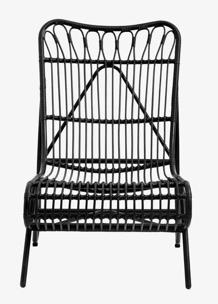SAM, Gartenstuhl, Lounge-Sessel Rattan schwarz