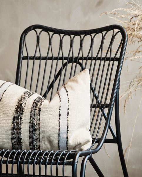 SAM, Gartenstuhl, Lounge-Sessel Rattan schwarz