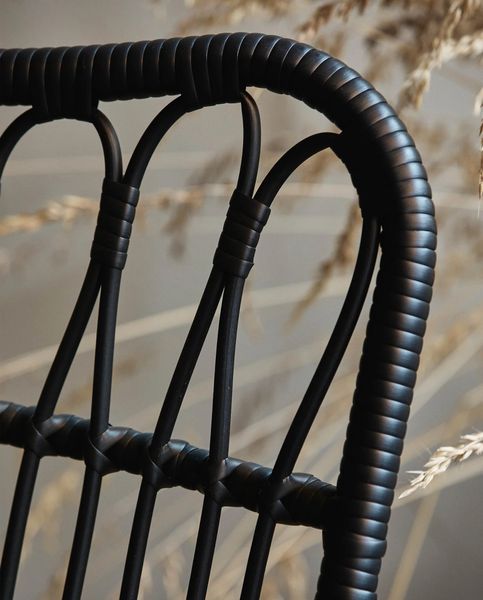 SAM, Gartenstuhl, Lounge-Sessel Rattan schwarz