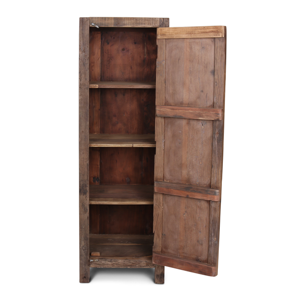 Schmaler Altholz Schrank SANO, Spind B 50 cm 1 Tür