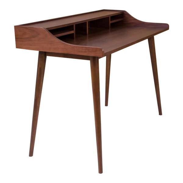 HELLA, Schreibtisch Holz mit Fächern, moderner Sekretär