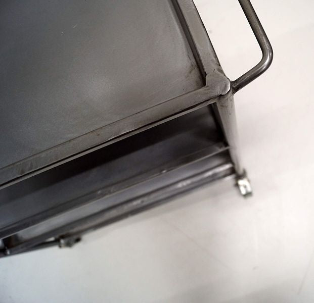 LEXA, Pflanzentisch, Rollwagen vintage Metall industrial