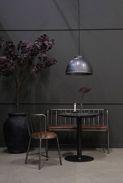 NANA, Sitzbank Metallbank - Ledersitz, Bank Industriedesign