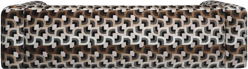 KAIN, Stoff Sofa 3 Sitzer braun-beige gemustert, Designer Sofa