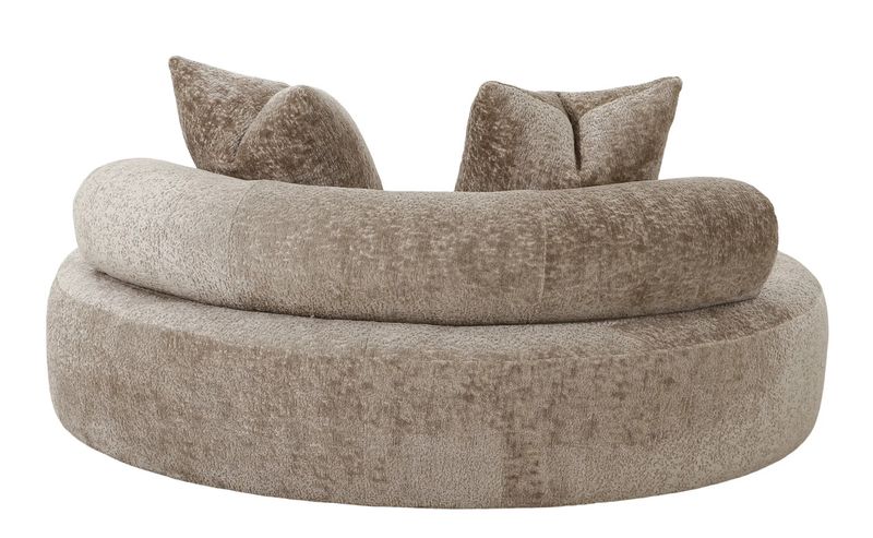 AIRA, Polsterliege, Tagesbett dunkel-beige rund D 160 cm