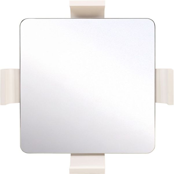 Keramik Spiegel KANA creme-weiß quadratisch 105 cm, Designermöbel