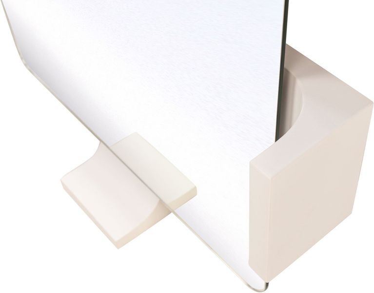 Keramik Spiegel KANA creme-weiß quadratisch 105 cm, Designermöbel