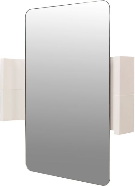 Keramik Spiegel KANA creme-weiß rechteckig, Designermöbel