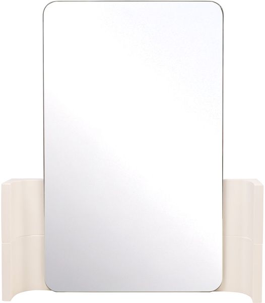 Keramik Spiegel KANA creme-weiß rechteckig, Designermöbel