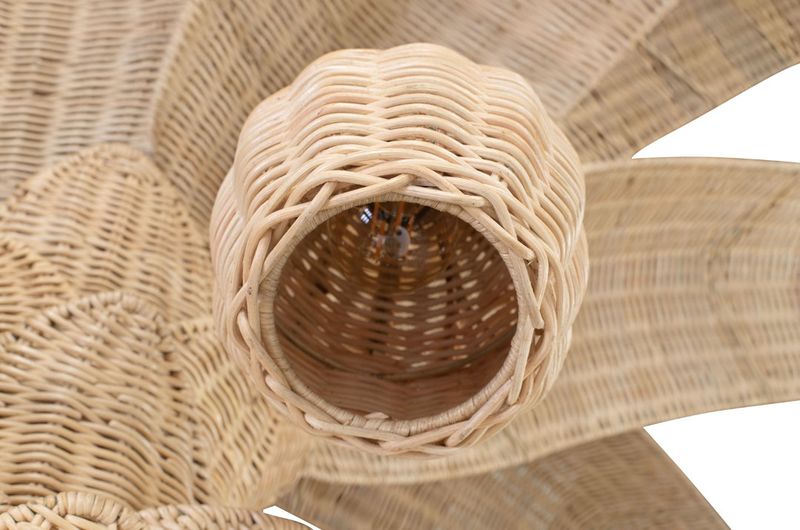 ALMA 1, Große Stehlampe aus Rattan "Palme"