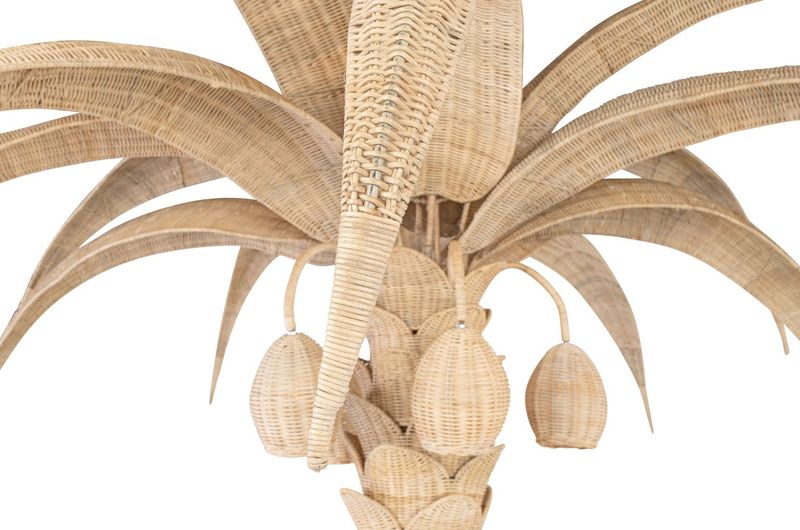 ALMA 1, Große Stehlampe aus Rattan "Palme"