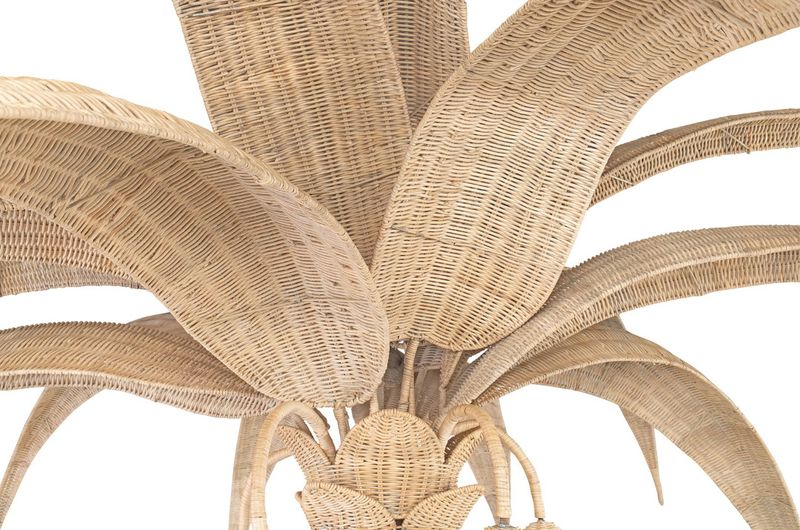 ALMA 1, Große Stehlampe aus Rattan "Palme"