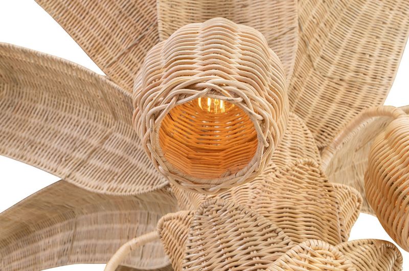 ALMA 1, Große Stehlampe aus Rattan "Palme"