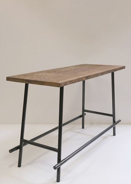 SOLE, Stehtisch Altholz & Metall Industriedesign