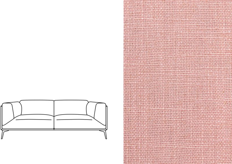 BARA, Modernes Stoff Sofa 2,5-Sitzer in vielen Farben, trendige Designer Couch