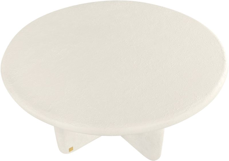 TEO, weißer Designer Couchtisch rund 90 cm, Designermöbel