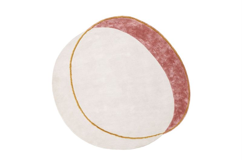 Runder Teppich EILA beige-rosa zwei Größen