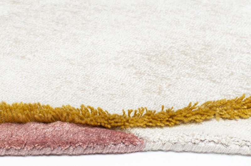 Runder Teppich EILA beige-rosa zwei Größen