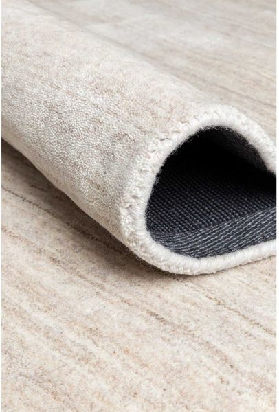 Teppich RUBI beige Viskose-Wolle viele Größen