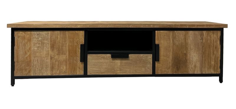 TOM, Industriedesign TV- Sideboard Holz Metall, Media-Lowboard