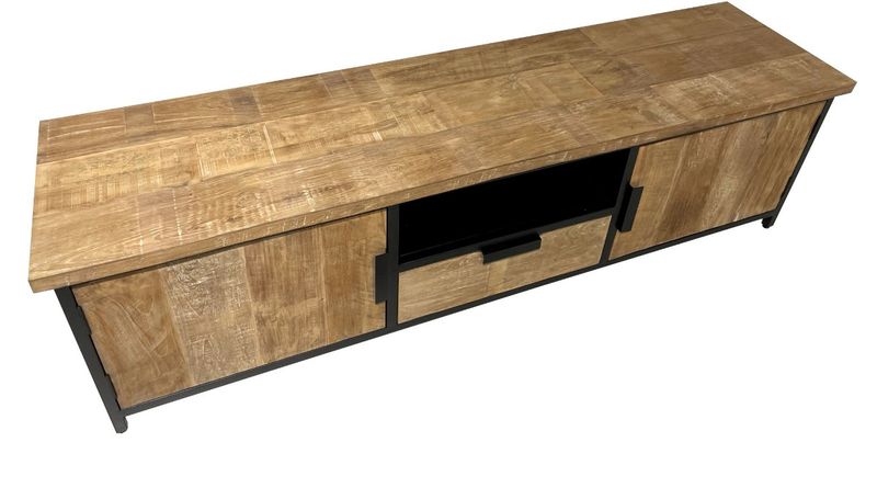 TOM, Industriedesign TV- Sideboard Holz Metall, Media-Lowboard