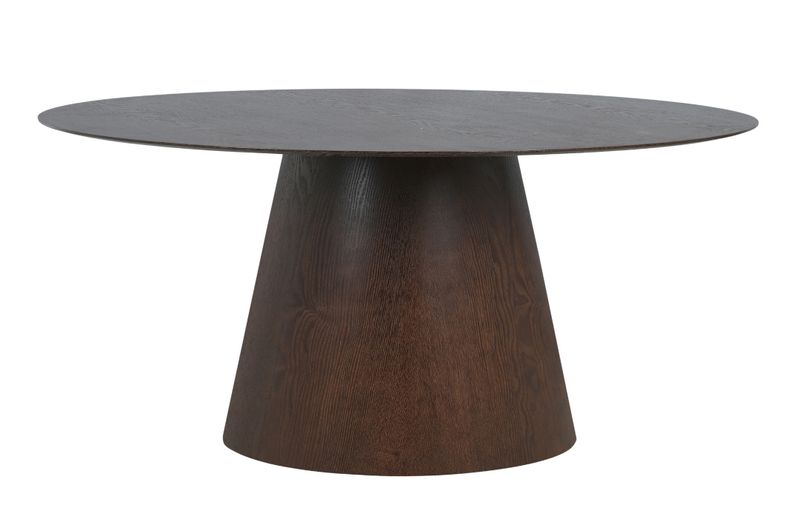 Esstisch TONI oval 160*90 cm dunkelbraun Säulenfuß, Designermöbel