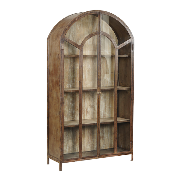 Metall Vitrine ARE shabby braun