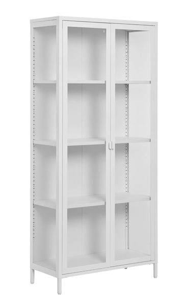 Vitrine BANE weiß Metall H 175 cm