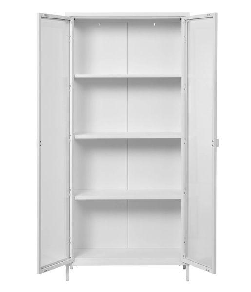 Vitrine BANE weiß Metall H 175 cm