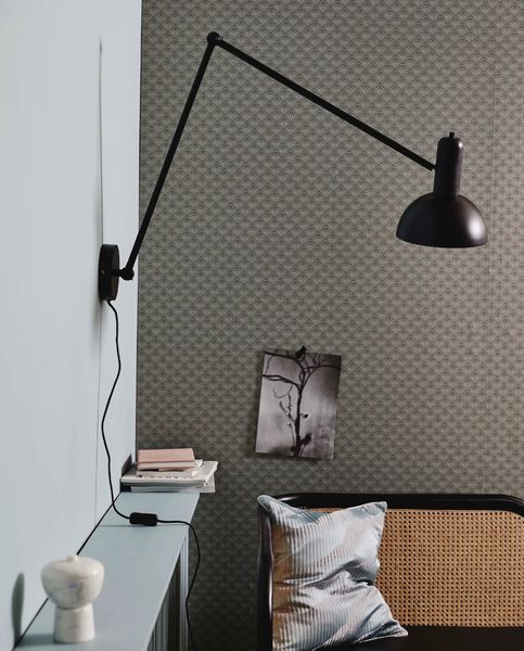 FREIA, Wandlampe, Wandleuchte schwarz Metall