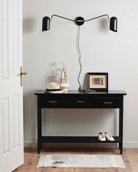 IRIS, Wandlampe 2armig, Wandleuchte gold - schwarz Metall