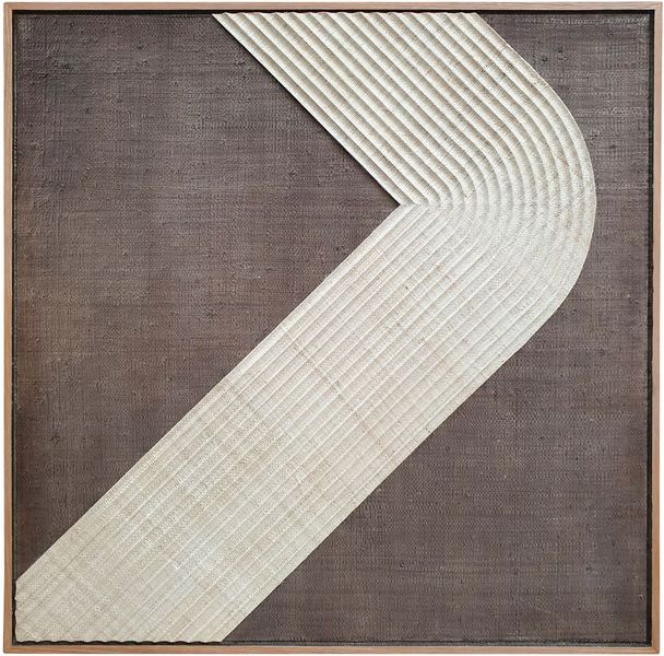 HANS, Wandrelief natur-braun quadratisch geflochten 100*100 cm, Wandkunst