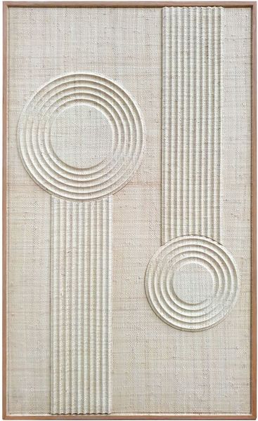 ERIK, Wandrelief weiß geflochten, Wandkunst, Lifestyle & Kunst