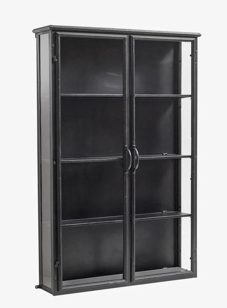 ETTA, Wandvitrine Metall H 121 cm, Wandschrank industriell