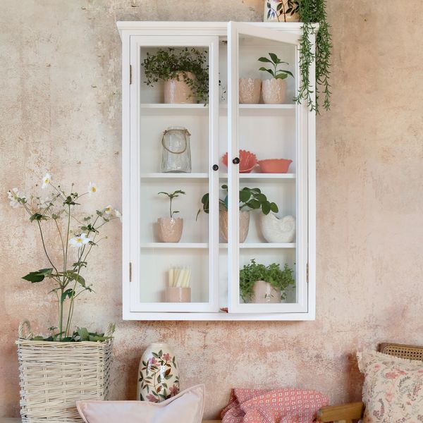 Matz Möbel Wandvitrine SISSI weiß, Hängevitrine Landhausstil