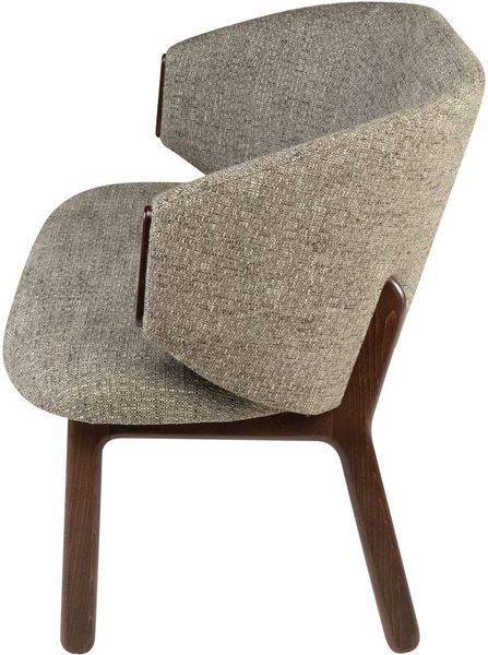 WANNA, Designer Sofa grau-braun 2 Sitzer, Retro Sofa