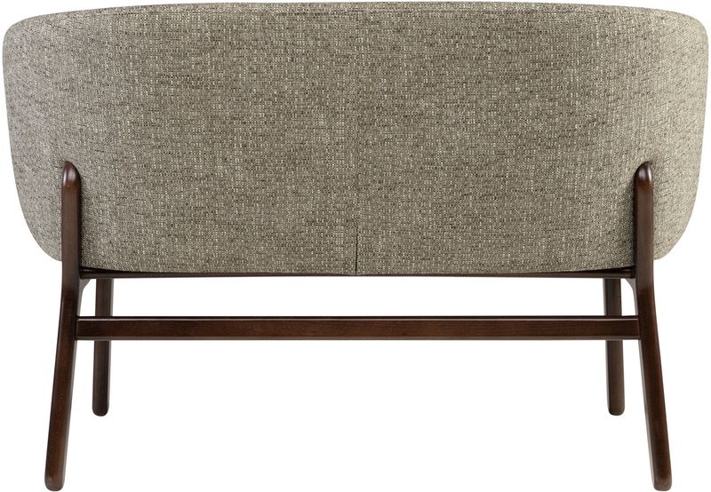 WANNA, Designer Sofa grau-braun 2 Sitzer, Retro Sofa