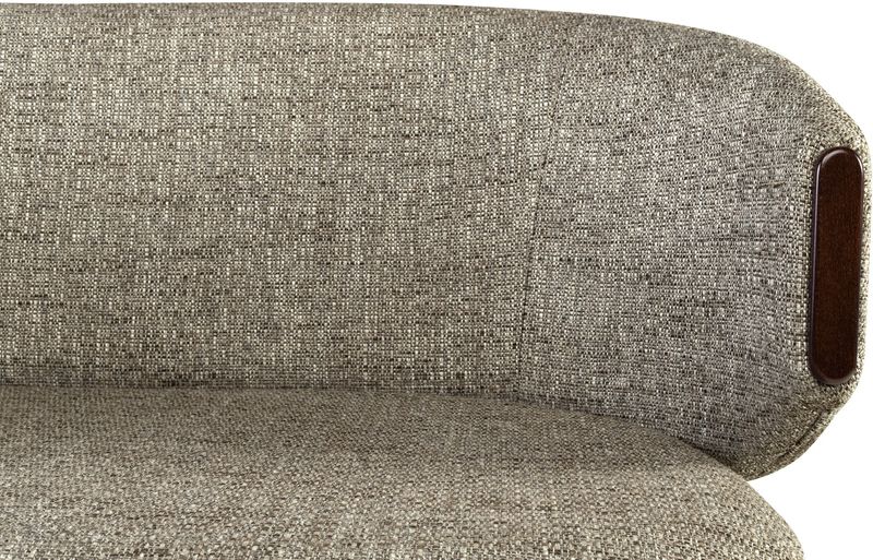 WANNA, Designer Sofa grau-braun 2 Sitzer, Retro Sofa