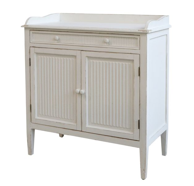 Vintage weiße Kommode TILA 83 cm breit im Landhausstil