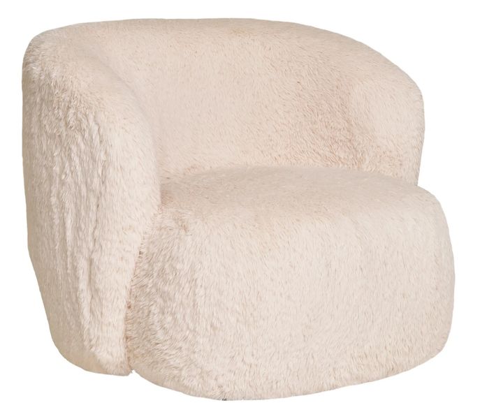 Weißer Sessel JUBI Kunstfell creme-weiß