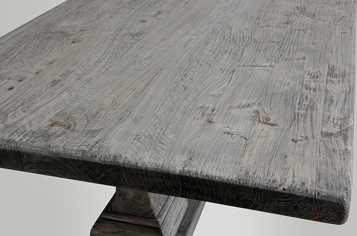 Holztisch massiv grau in den Größen von 180 cm bis 330 cm Holztisch massiv grau in den Größen von 180 cm bis 330 cm
