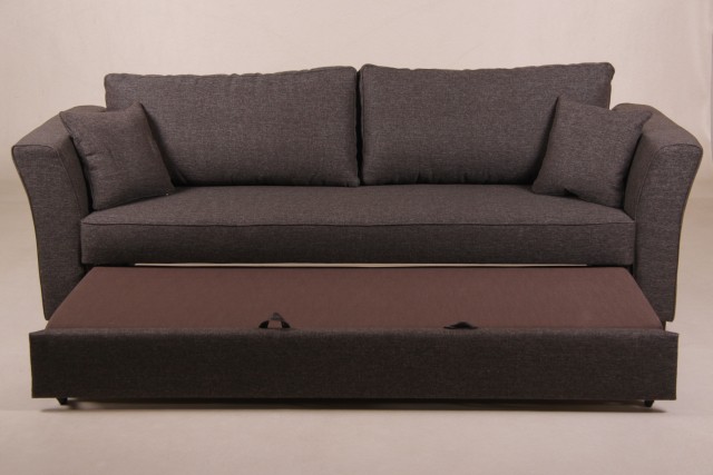 ~ Schlafsofa, Couch brauner Stoff, Kaltschaum Polsterung, Größe H 80 Polstermöbel Landhausstil Leder ~ Schlafsofa, Couch brauner Stoff, Kaltschaum Polsterung, Größe H 80